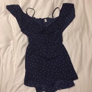 Cold shoulder romper